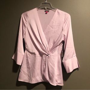 Vince Camuto Peplum Satin Top Medium